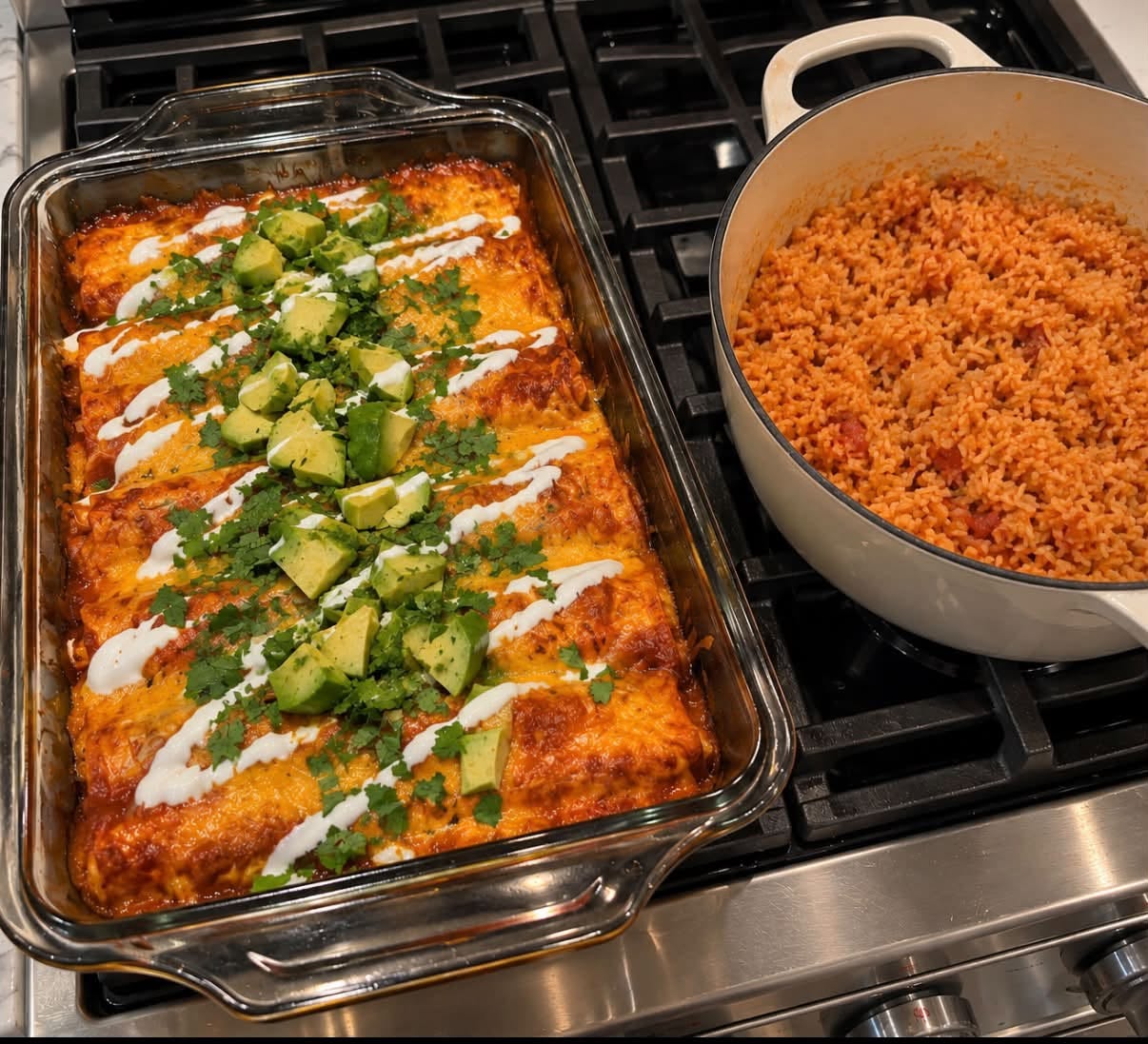 A meal prepared in Katie’s kitchen