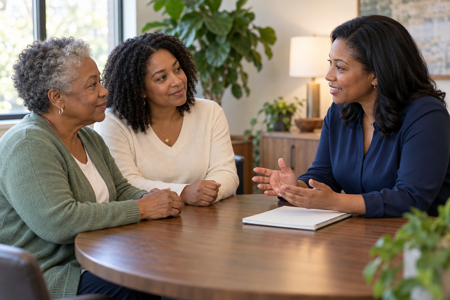 Illustrative care resource conversation with a family