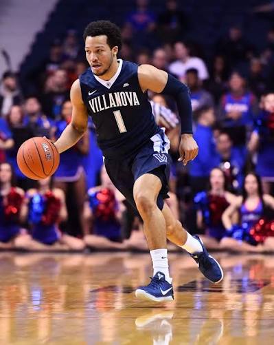 Jalen Brunson dribbling up the court for Villanova