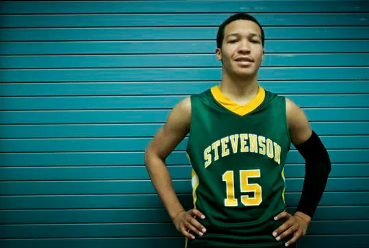 Jalen Brunson in his Stevenson High School number 15 jersey